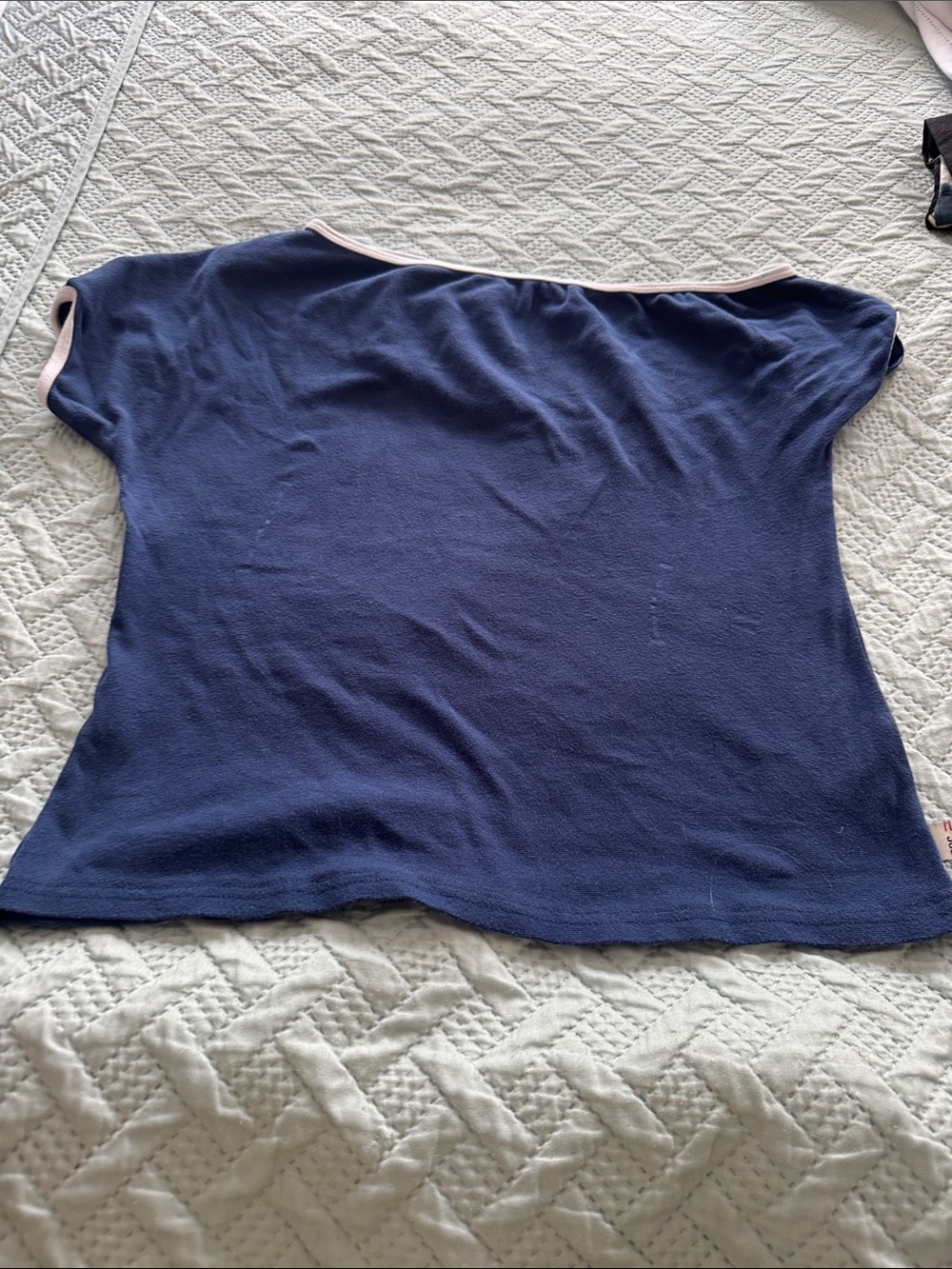 BDG Navy Short Sleeve Tee with White Trim